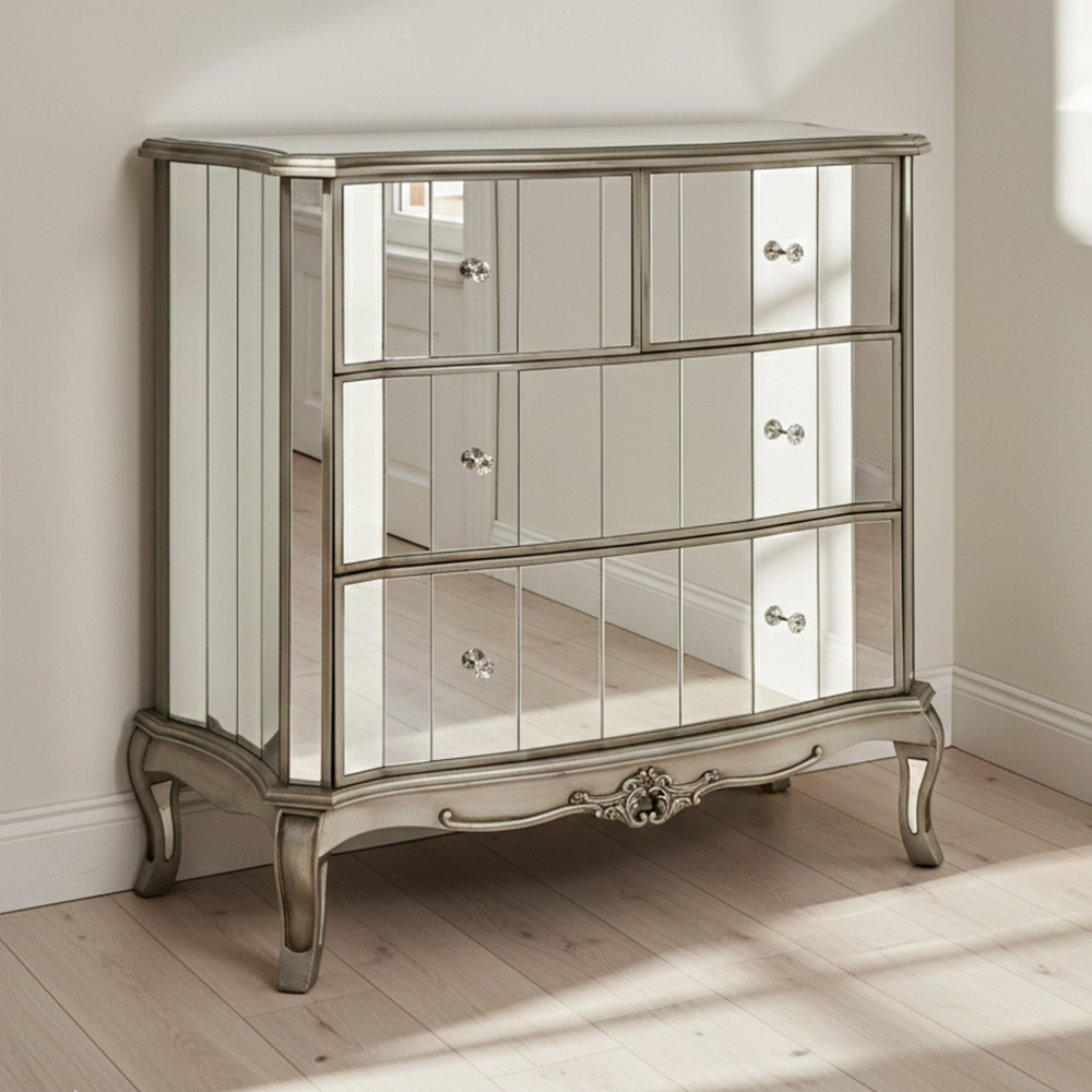 Glam Up Your Bedroom with Mirrored Furniture